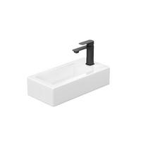 HANDWASCHBECKEN mit Hahnloch rechts Glänzend Weiß 37 / 17,8 / 9,5 cm - Weiß Hochglanz, Keramik (37/9.5/17.8cm) - EMKE