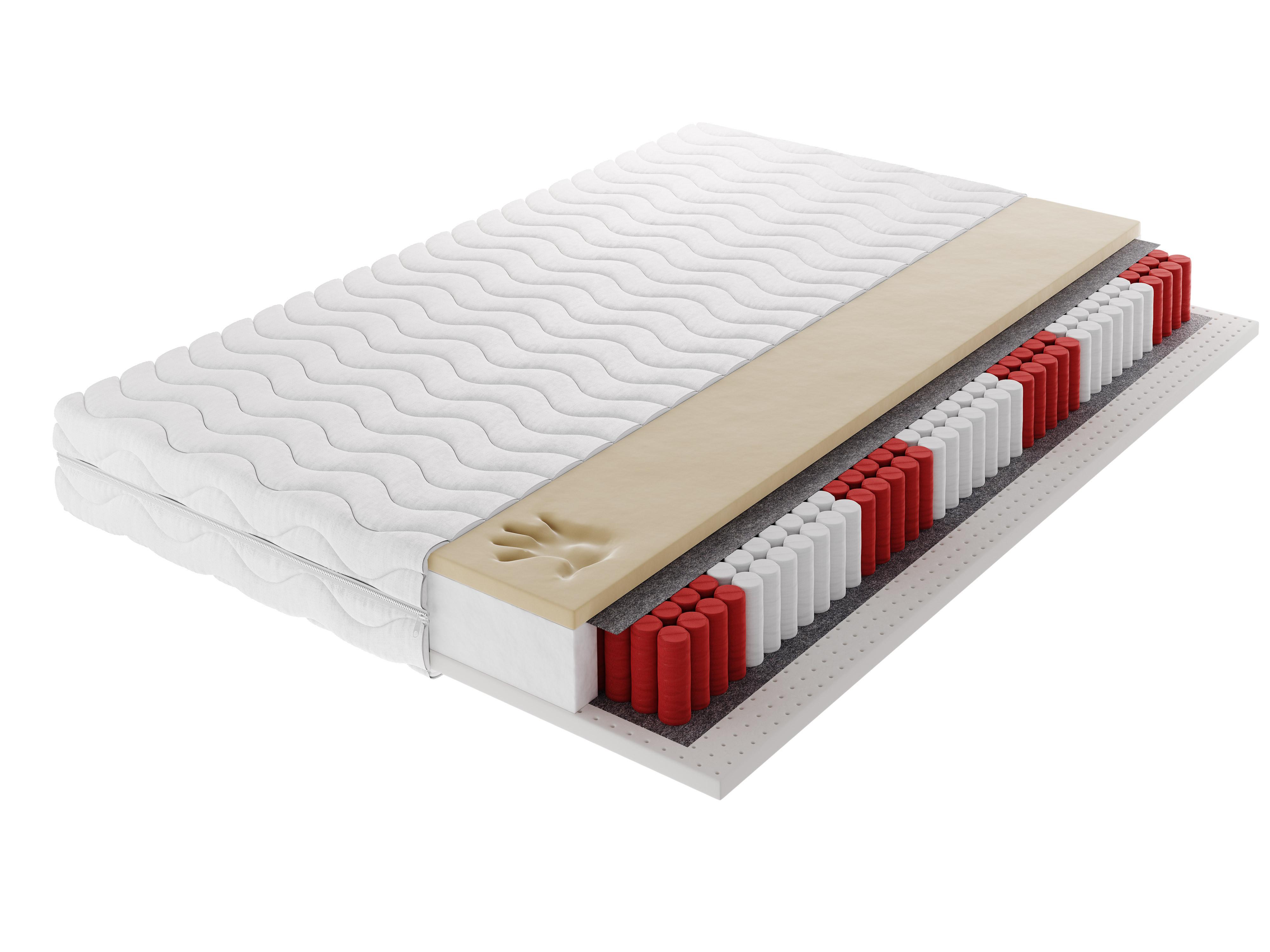 TASCHENFEDERKERNMATRATZE CALVADO MULTI Multipocket 180x200, H3, Höhe ca.: 20 cm - Weiß, Textil (180/200cm) - MASSENO