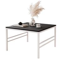 COUCHTISCH FORMA 60/60 cm Quadrat, Weiß / Schwarz matt - Schwarz/Weiß, Metall (60/60/40cm) - Idohome