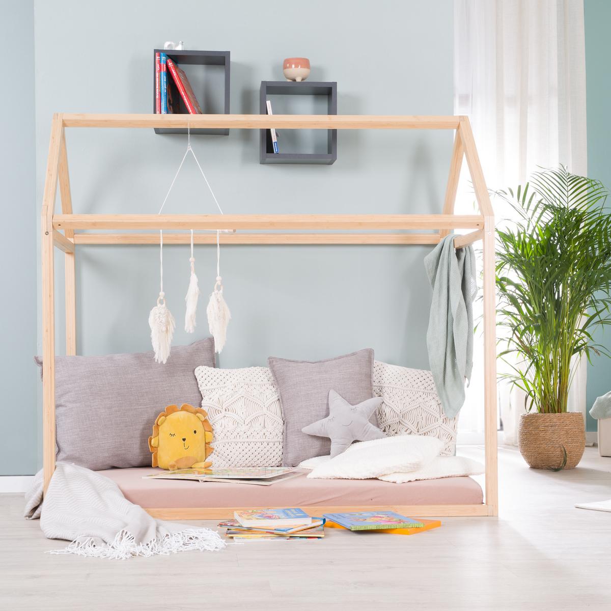 HAUSBETT 70 x 140 cm Montessori Bambus - Naturfarben, Holzwerkstoff (70/140cm) - Roba