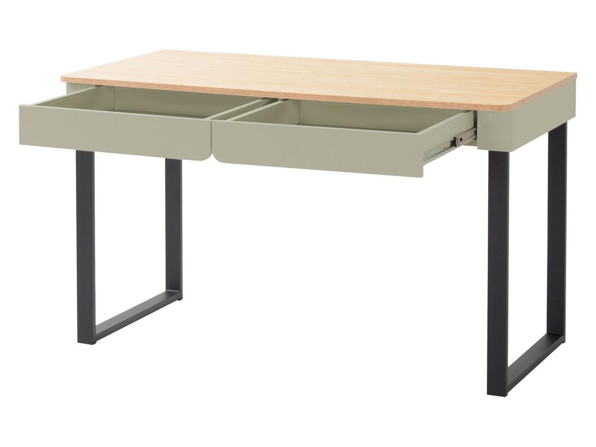 SCHREIBTISCH Luca LC11 - Sandfarben/Schwarz, Holzwerkstoff (125/63/75cm) - MIRJAN24