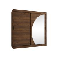 SCHWEBETÜRENSCHRANK Wika 200 cm - Silberfarben/Nussbaumfarben, Holzwerkstoff/Kunststoff (200/200/62cm) - MIRJAN24