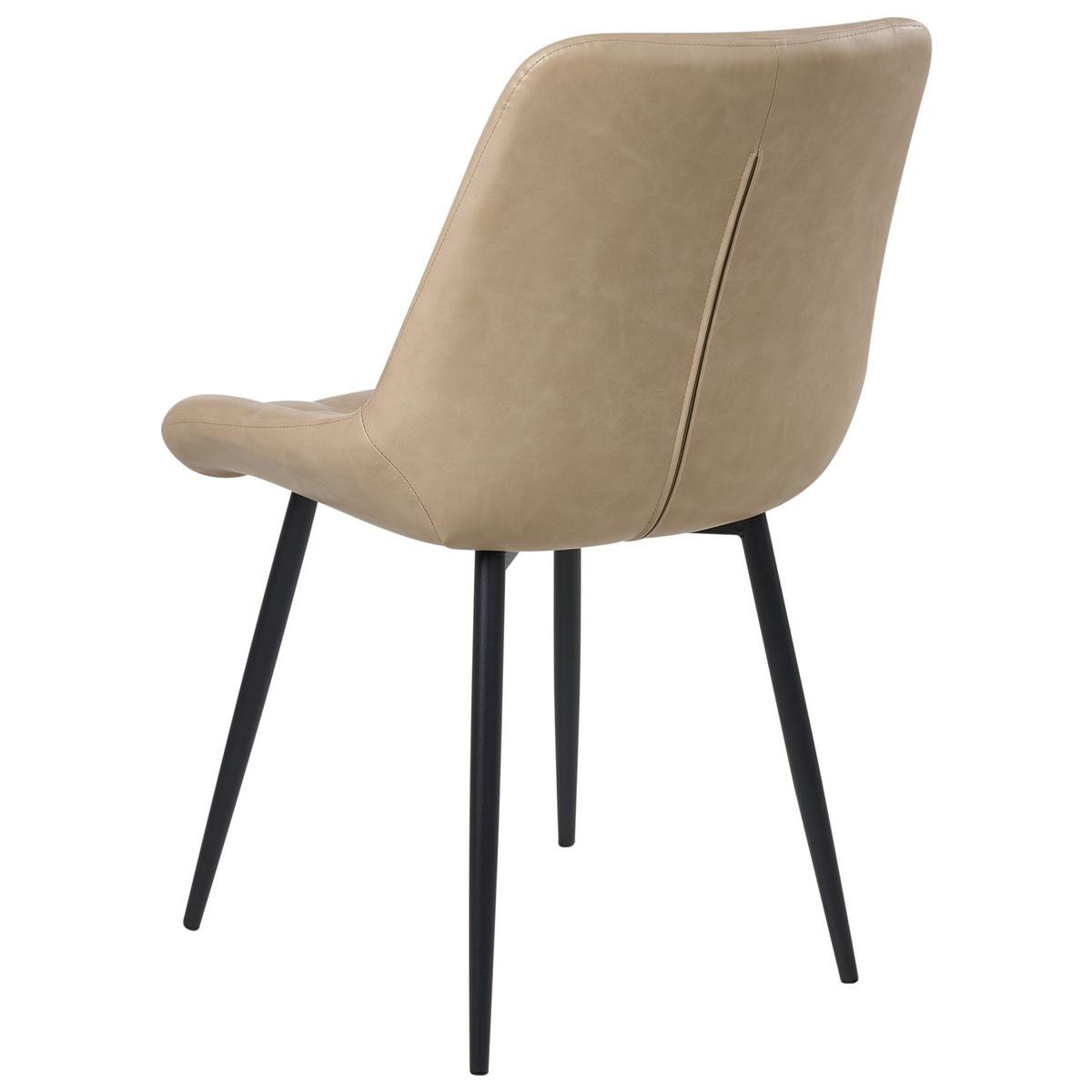 ESSZIMMERSTUHL 2er-Set Kunstleder Beige Melrose - Beige, Kunststoff (51/85/58cm) - Beliani
