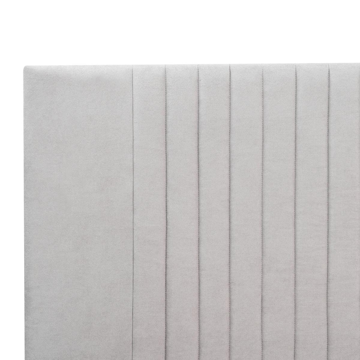 BETT mit Lattenrost 160/200 cm Hellgrau Talence - Hellgrau/Braun, Textil (160/200cm) - Beliani