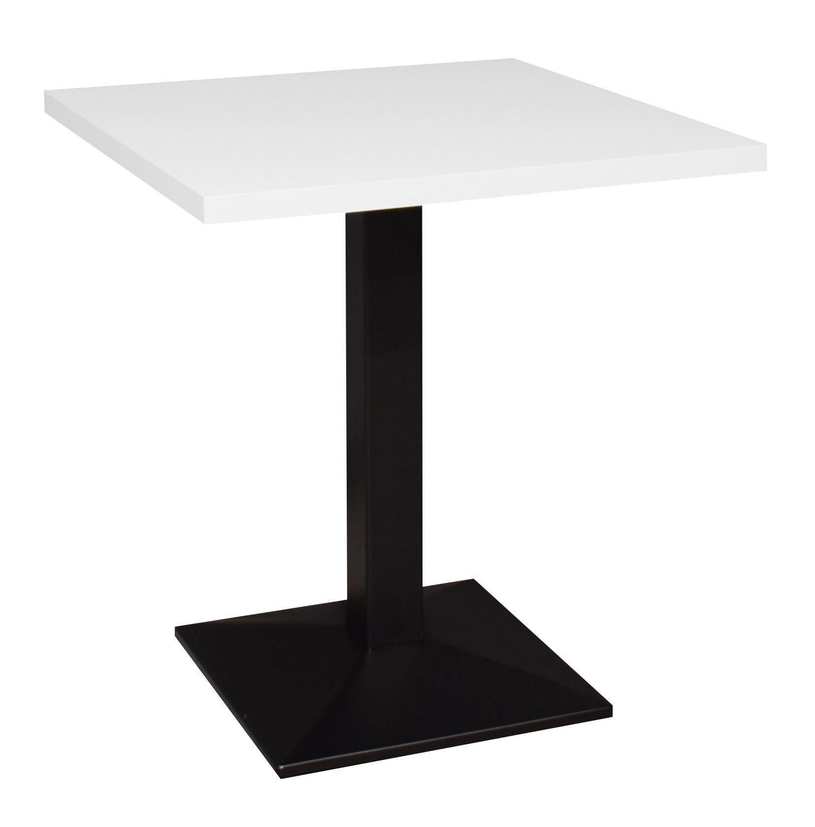 BISTROTISCH Ekzuperiia 70x70x75 schwarz matt/weiß matt lack - Weiß, Metall (70/70/75cm) - 58aufmkessel