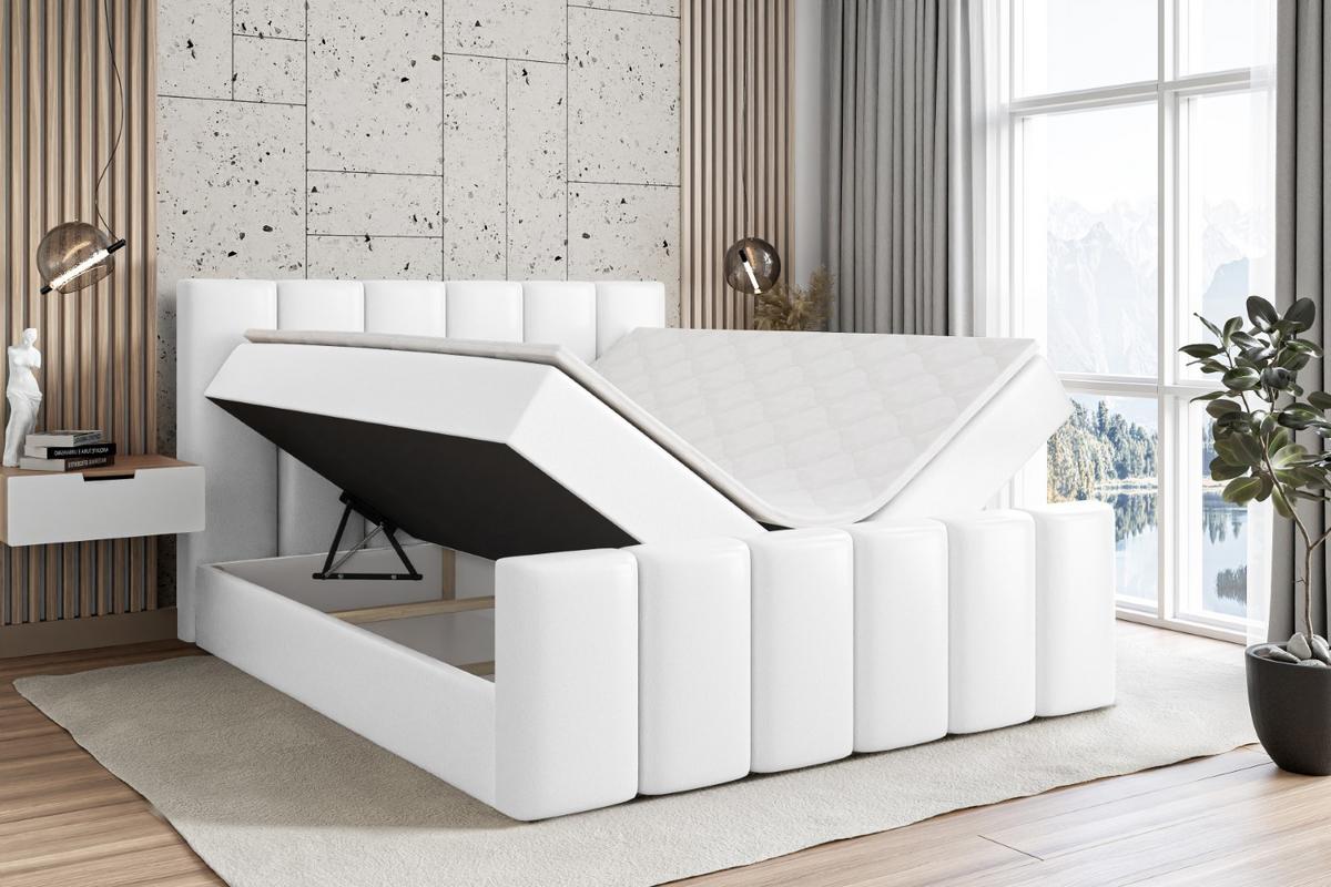 BOXBETT BOXI1-Z - 180x200 cm - H4 - Weiß Hochglanz - Weiß Hochglanz, Holzwerkstoff (180/200cm) - ALTDECOR
