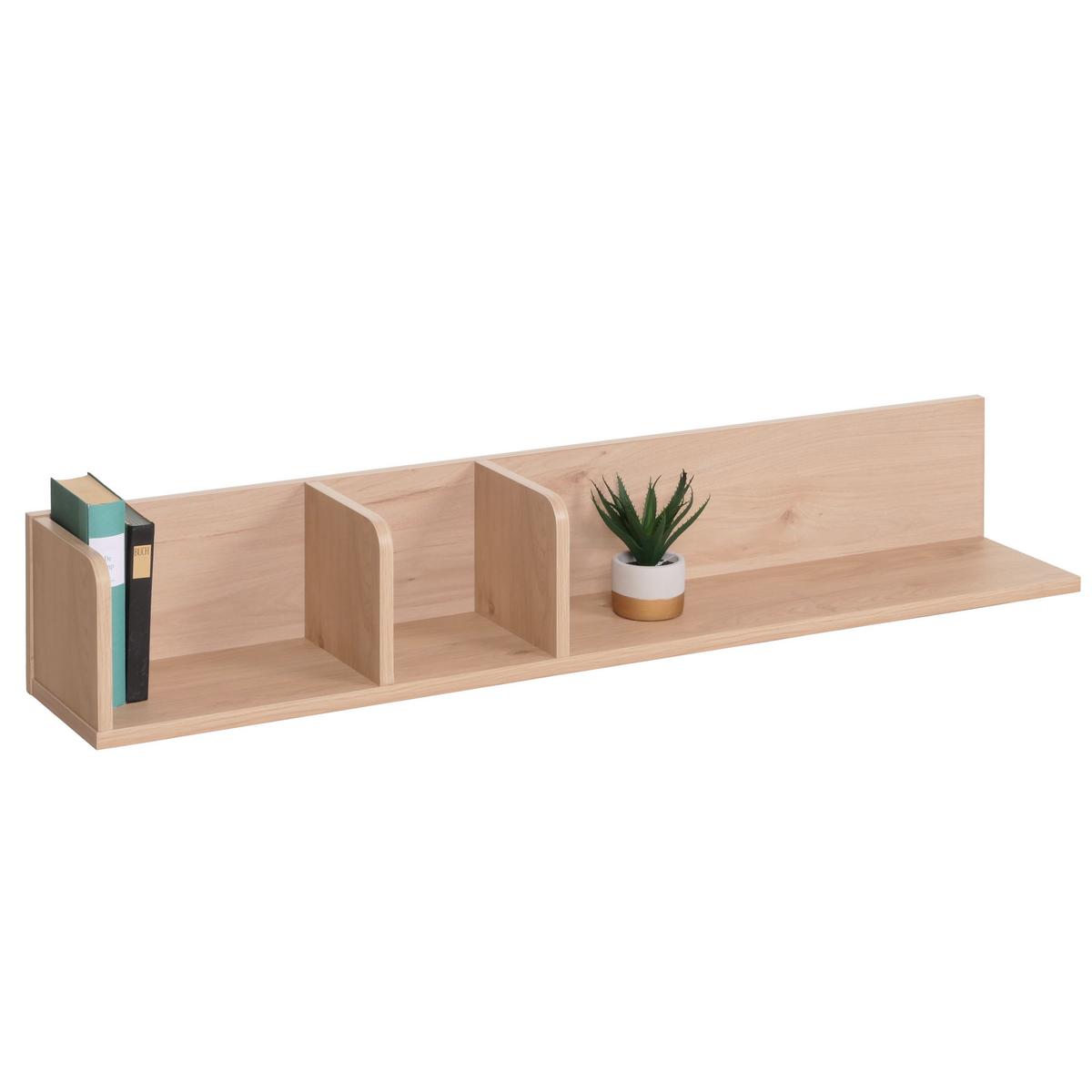 WANDREGAL Beige - Beige, Holz (120/20/21cm) - MCW