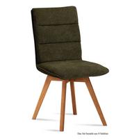 ESSZIMMERSTUHL (8er-Set) Dobra 47x92x60 Eiche geölt/Khaki - Dunkelgrün/Eichefarben, Kunststoff (60/92/47cm) - 58aufmkessel