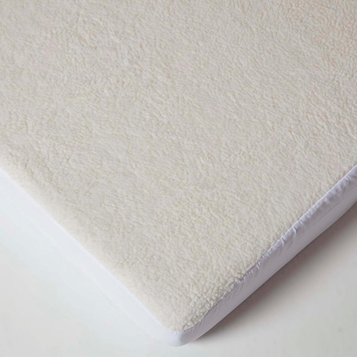 UNTERBETT 140/200 cm, Fleece-Auflage, kuschelig warm - Naturfarben, Textil (140/200cm) - Homescapes