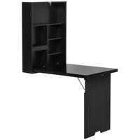 WANDTISCH Klappbar Wandklapptisch Klappschreibtisch Computertisch Schwarz - Schwarz, Kunststoff (94.5/147/60cm) - HOMCOM