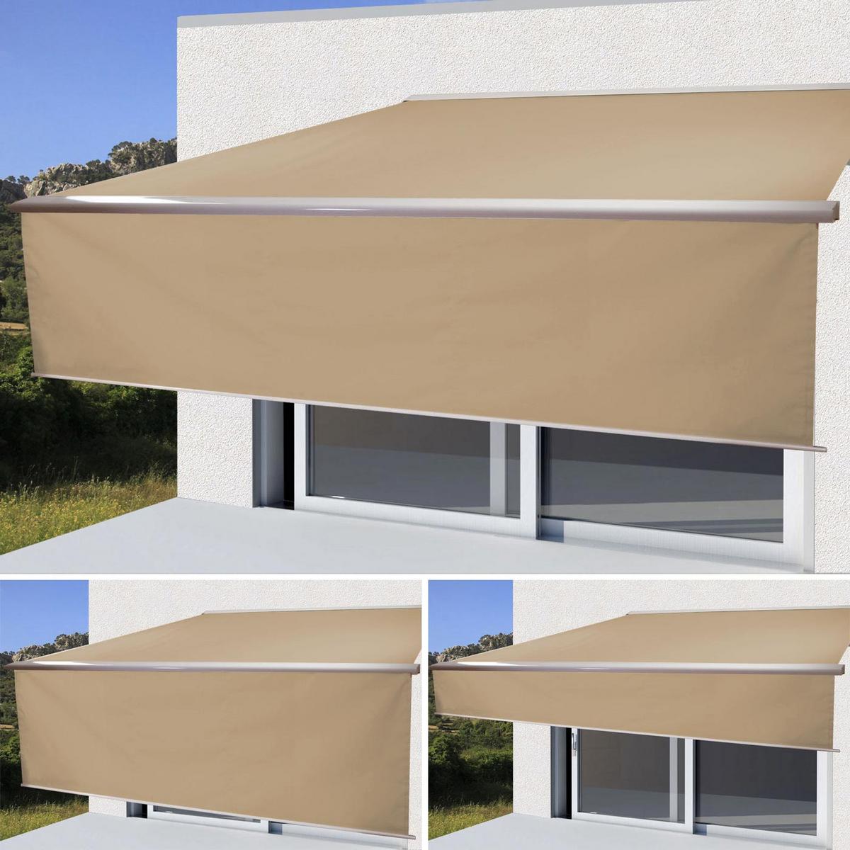 KASSETTEN-MARKISE VOLANT AUSFAHRBAR Cremeweiß - Weiß, Textil (500/15/300cm) - MCW