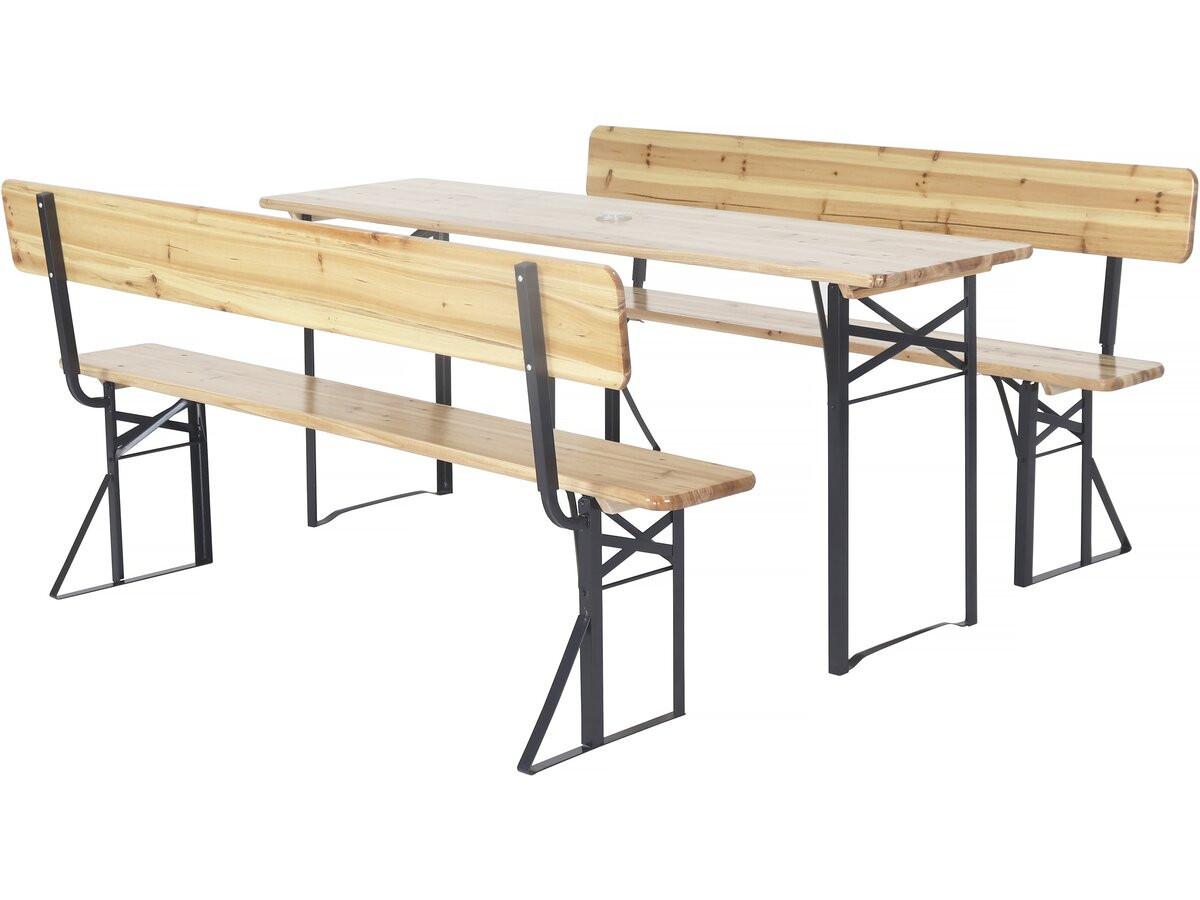 GARTEN-ESSMÖBELENSEMBLE lisbonne Braun - Hellbraun, Holz - Habitat Garten