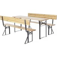 GARTEN-ESSMÖBELENSEMBLE lisbonne Braun - Hellbraun, Holz - Habitat Garten
