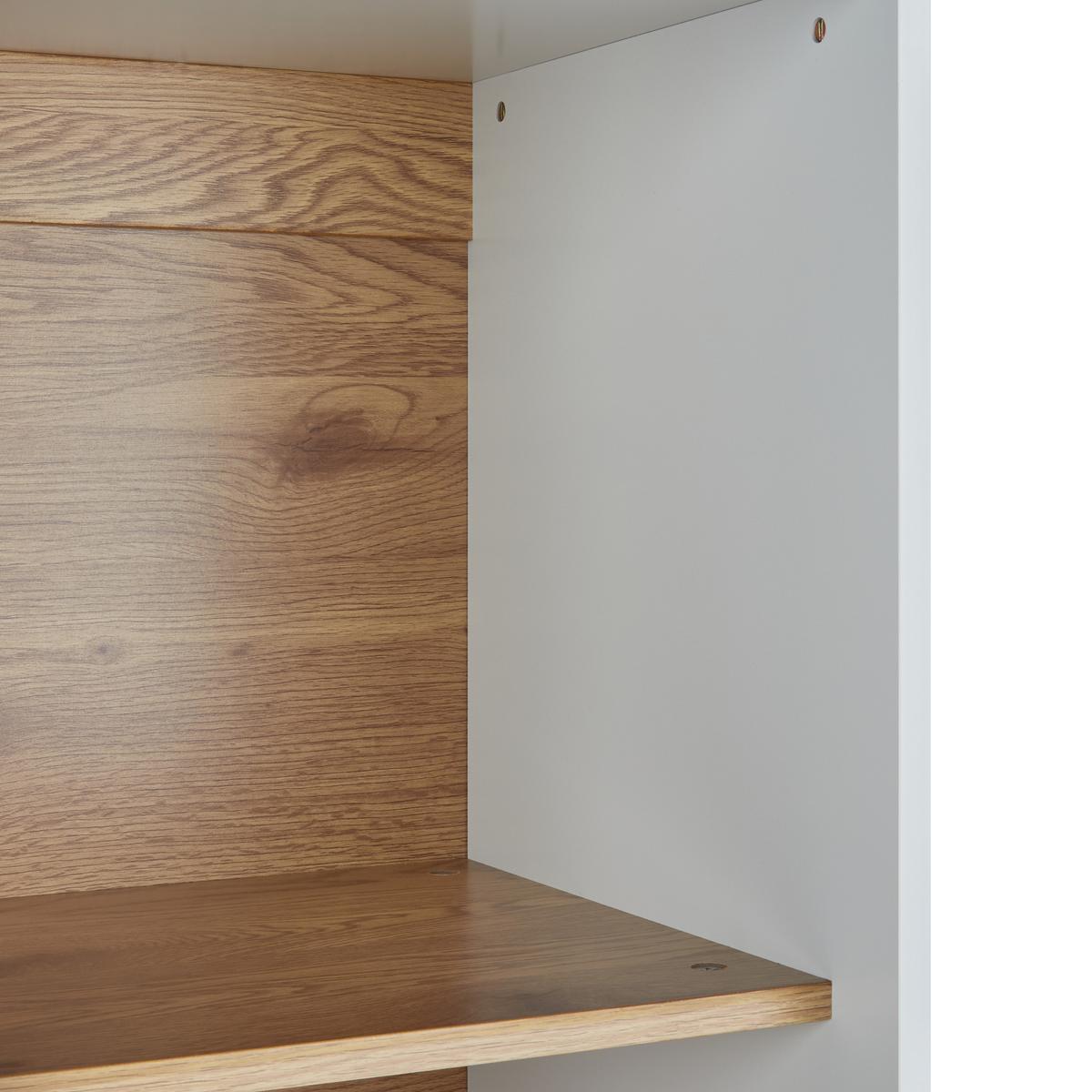 VITRINE mit Glastüren 80 cm Weiß Rumson - Weiß, Holzwerkstoff (80/183/40cm) - Beliani