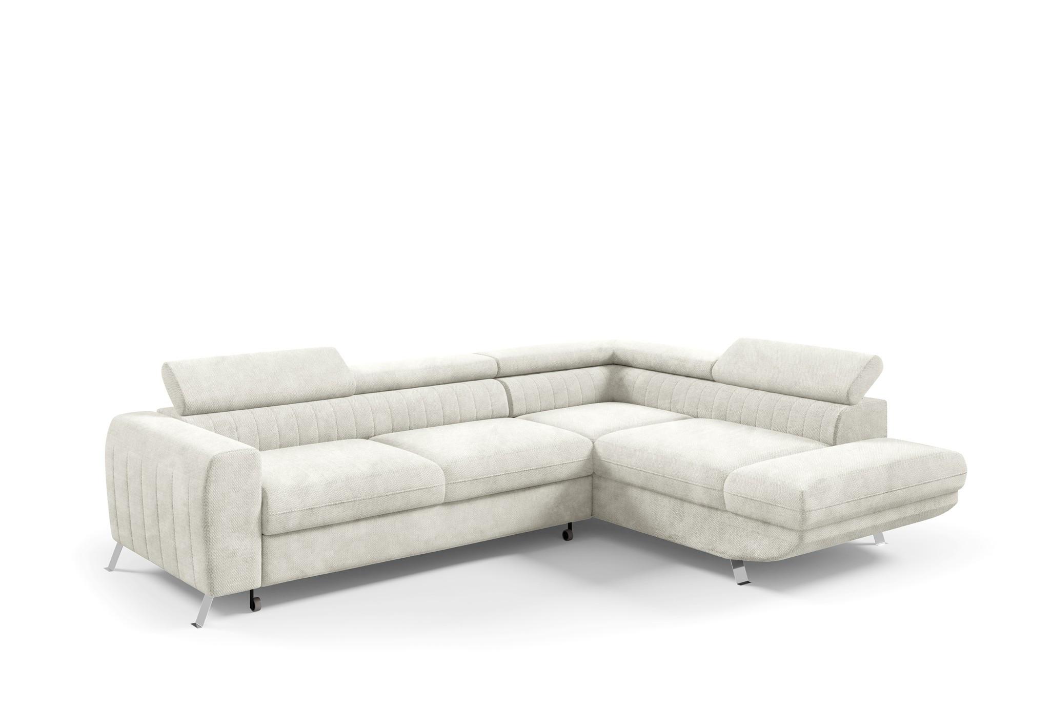 ECKSOFA Marios Mit Schlaffunktion - Creme, Holzwerkstoff/Textil (202/260cm) - Fun Möbel