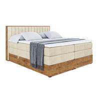 BOXSPRINGBETT mit Matratze H3|H4 und Lattenrost - LOLLI4 KING-140x200 - Beige Monolith - Beige, Holzwerkstoff (140/200cm) - ALTDECOR