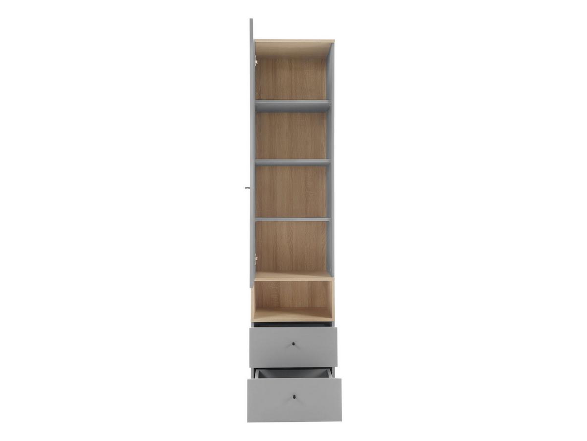 KLEIDERSCHRANK Oro OR02 - Schwarz/Naturfarben, Holzwerkstoff/Kunststoff (40/195/45cm) - MIRJAN24