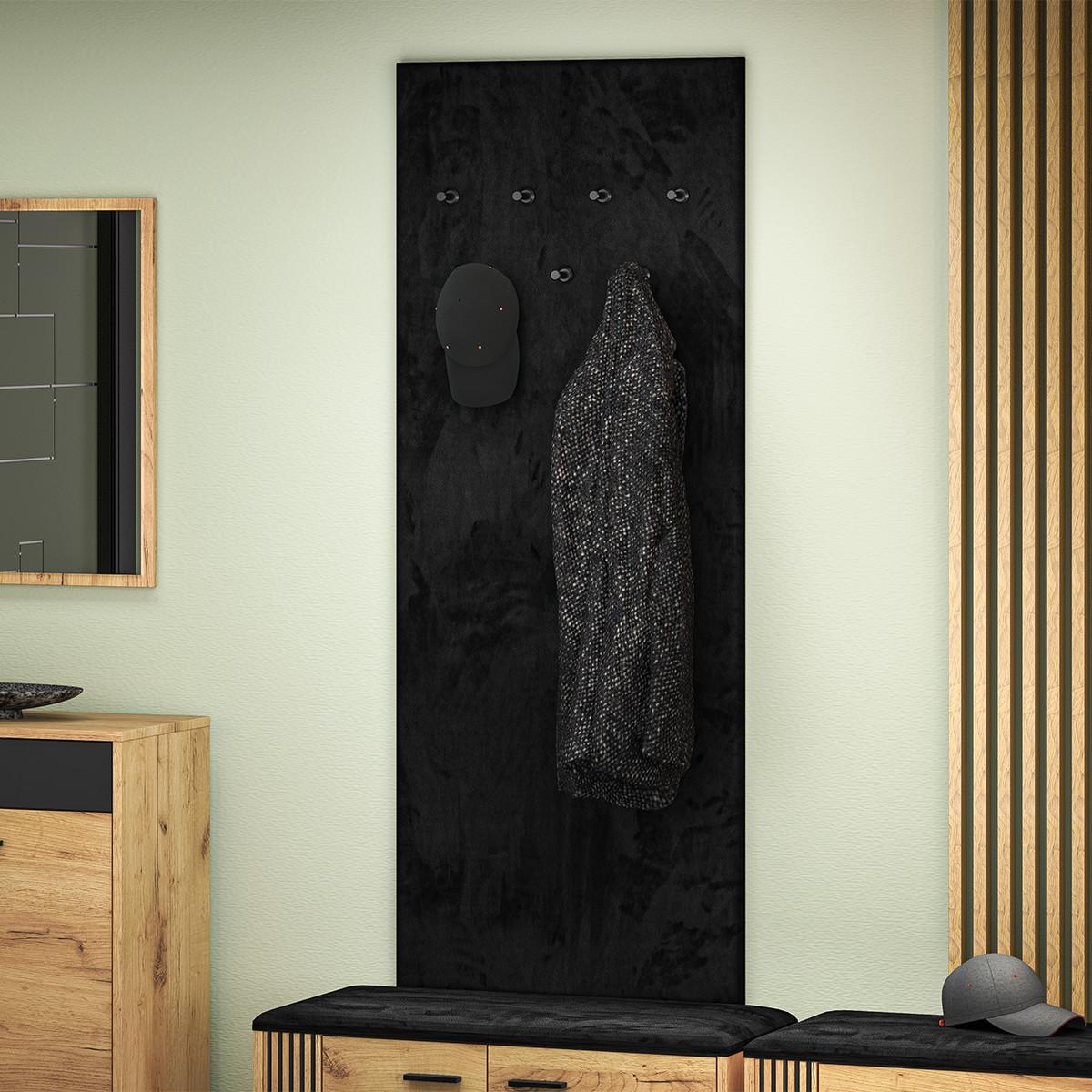 EINGANGSMÖBEL Nilo Schwarz - Schwarz, Holzwerkstoff (60/153/3cm) - Petits-meubles