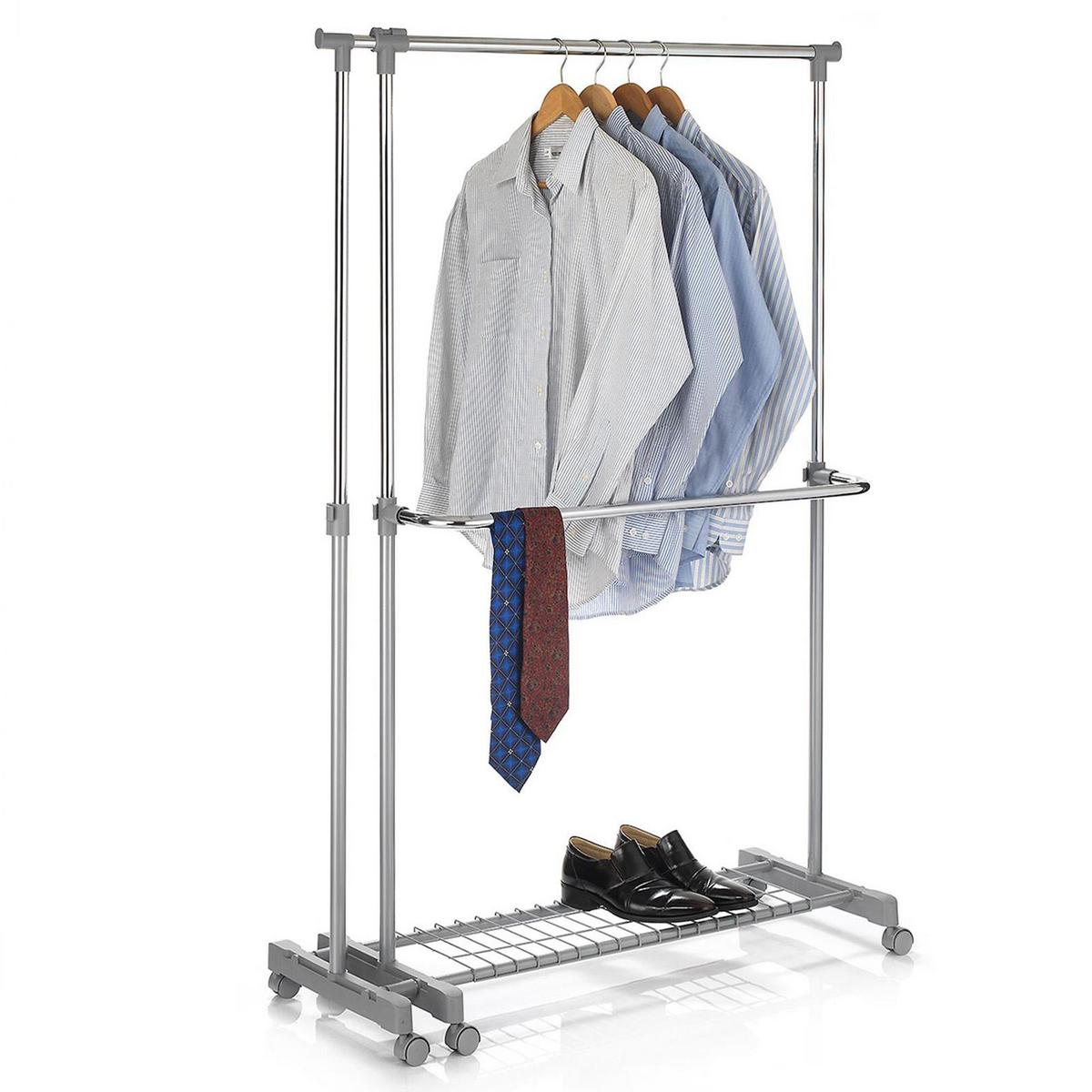 ROLLGARDEROBE LONDON chrom - Chromfarben, Metall (165/160/42cm) - IDIMEX