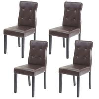 ESSZIMMERSTUHL Braun 4er-Set - Braun, Textil (41/88/55cm) - MCW