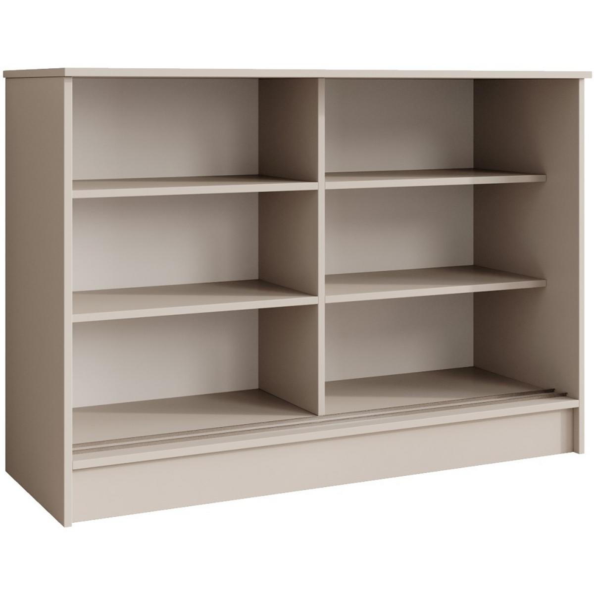 KOMMODE Horizon mit 2 Schiebetüren, Kaschmir+eiche Artisan, 100 cm - Kaschmir, Holzwerkstoff (101/85/43.5cm) - Beautysofa