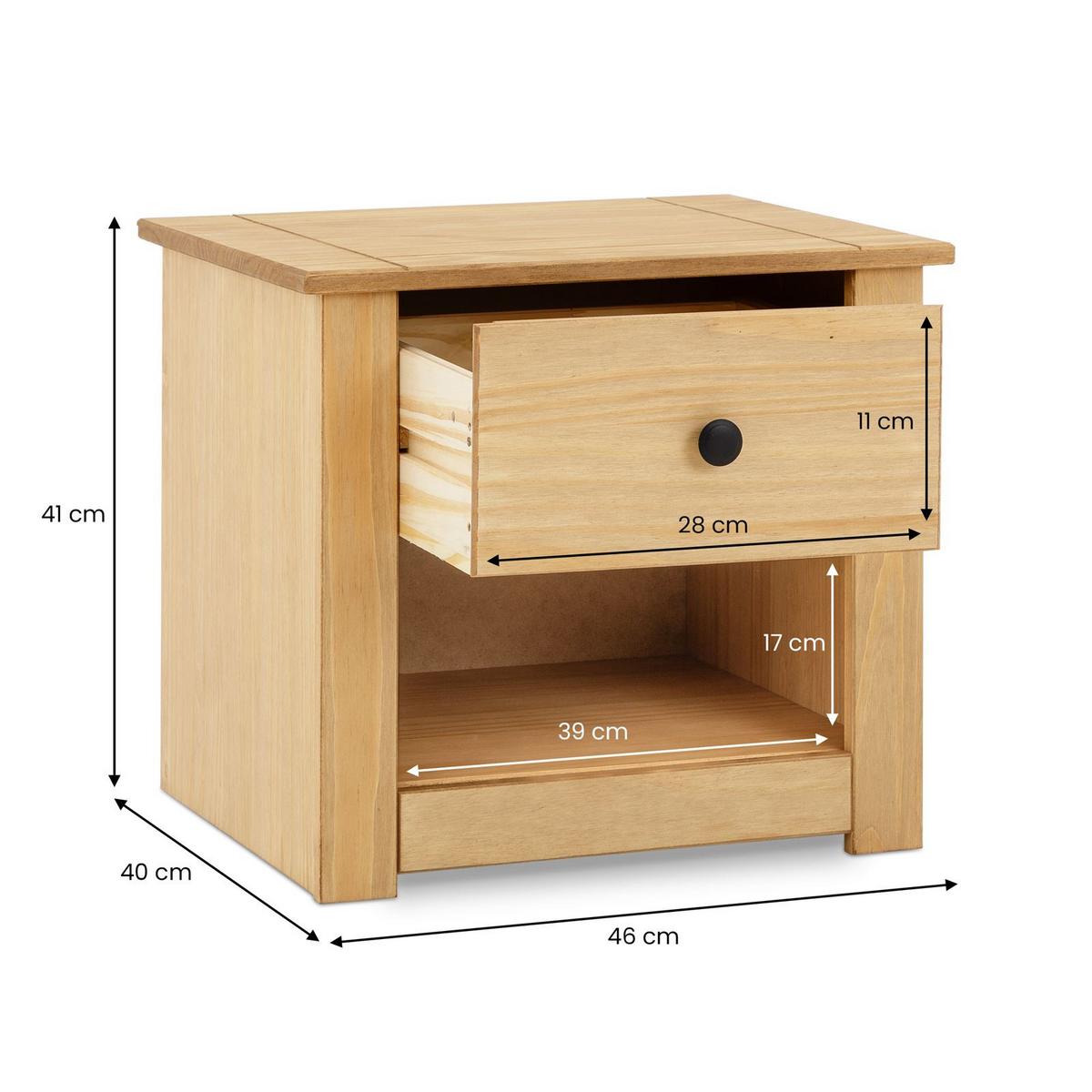 NACHTTISCH CANCUN braun - Braun, Holz (46/40/40cm) - IDIMEX