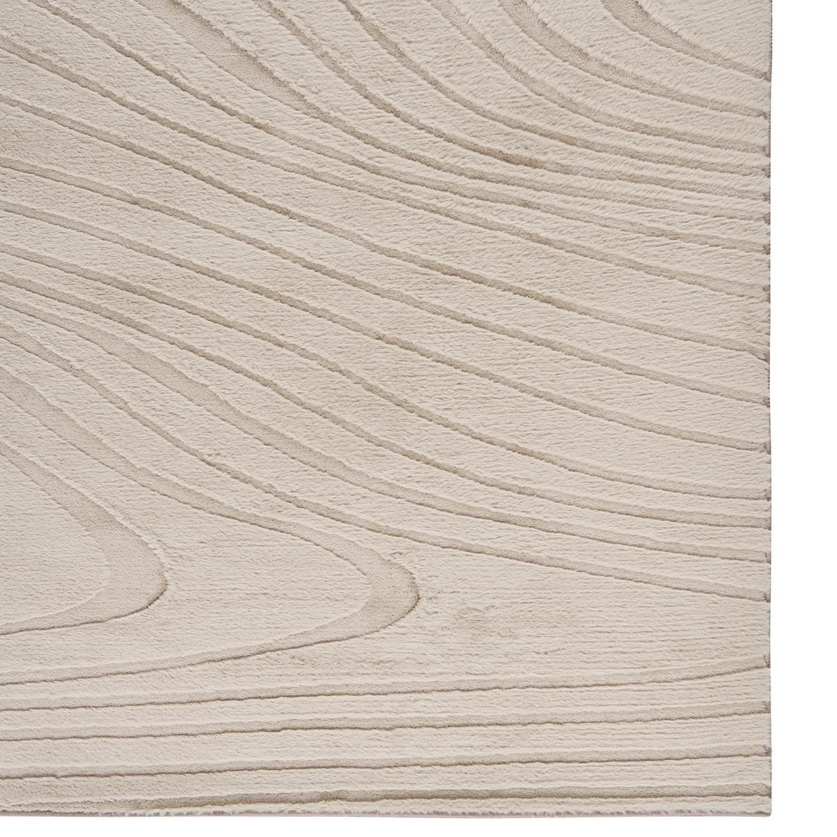 KUNSTFELLTEPPICH Beige 160/230 cm Ontake - Beige, Kunststoff (160/230cm) - Beliani