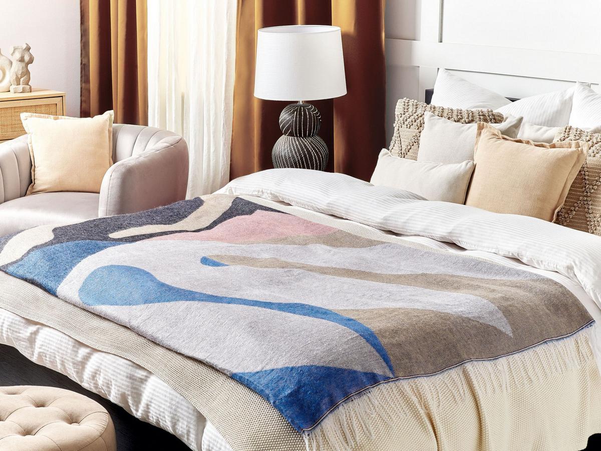 DECKE Bunt Yaladi 130/170 cm - Multicolor, Textil (130/170cm) - Beliani