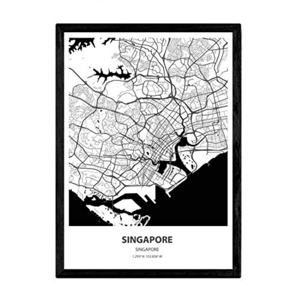 POSTER Singapur - Singapur A4 Rahmenlos - Klar, Papier (29.7/5/21cm) - Nacnic
