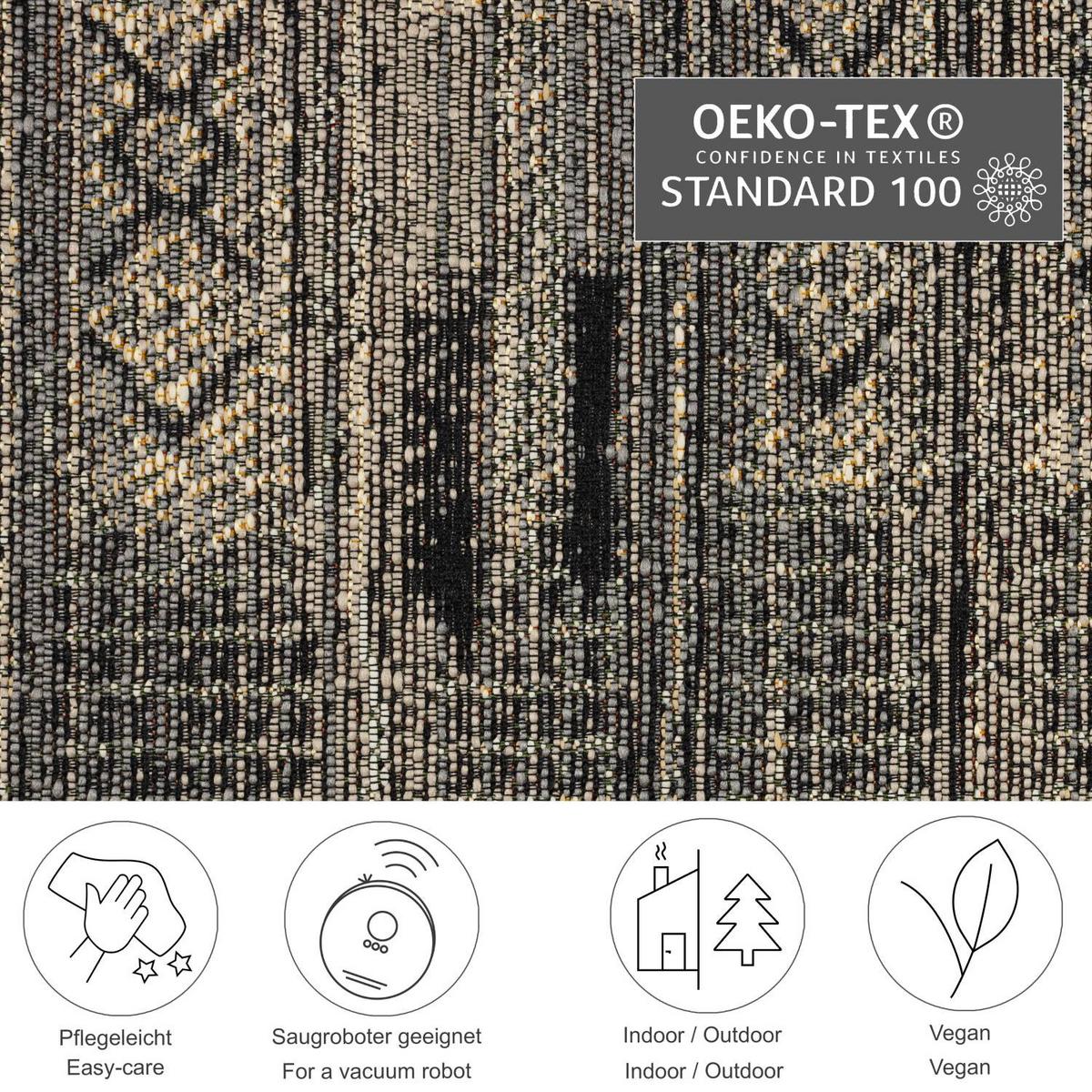 OUTDOORTEPPICH Aurora 80x165 cm - Grau, Textil (80/165cm) - Gino Falcone