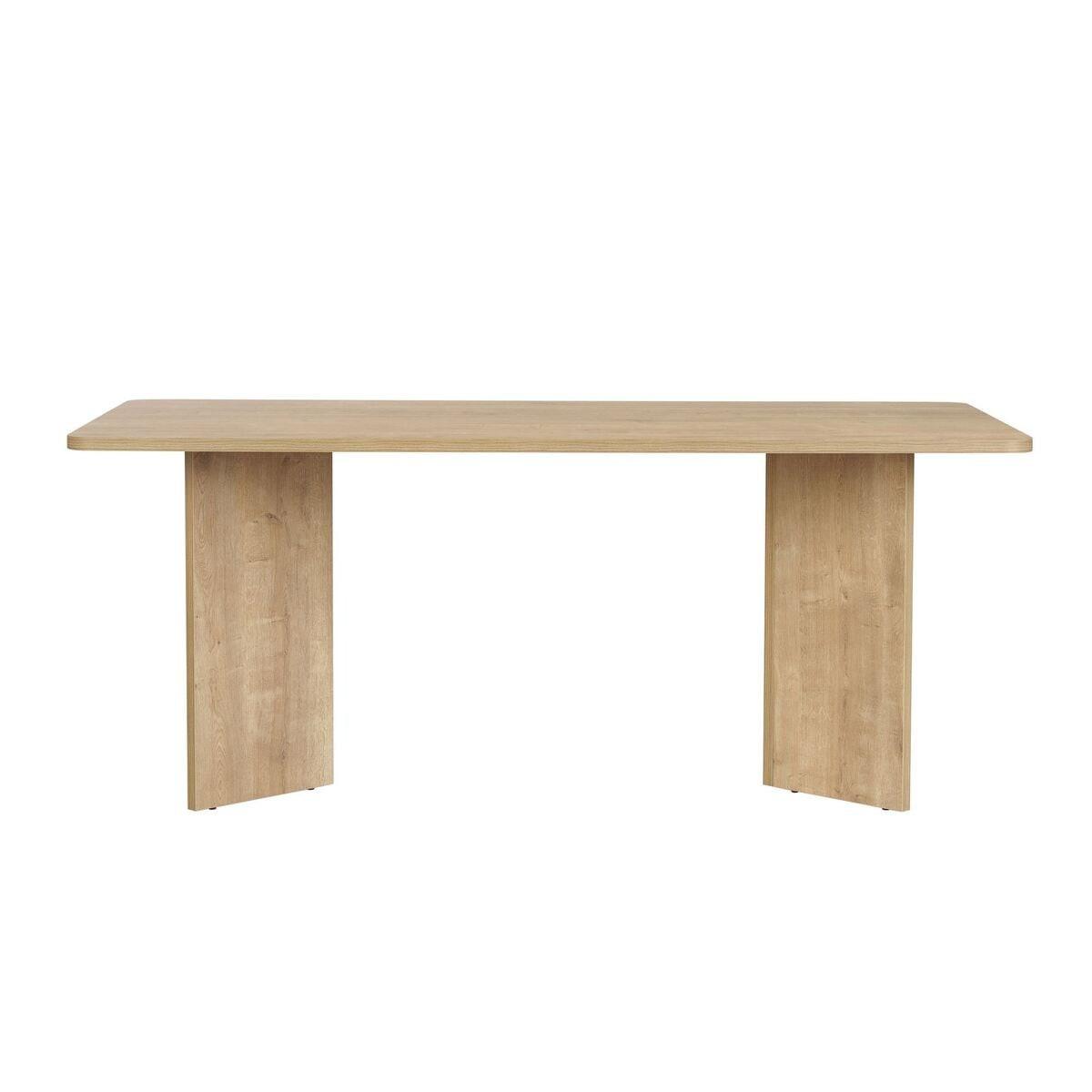 ESSTISCH mit rechteckiger Tischplatte 35/46/180 cm - Eichefarben, Holzwerkstoff (96/90/75cm) - Calicosy