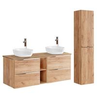 BADMÖBEL 140.4cm April 2er-Set Holz - Braun, Holzwerkstoff (140.4/59/46cm) - Petits-meubles