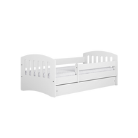 KINDERBETT CLASSIC mit Schublade und Matratze Weiß 90/65/184 - Weiß, Holzwerkstoff (80/180cm) - RAUMHIRSCH FURNITURE
