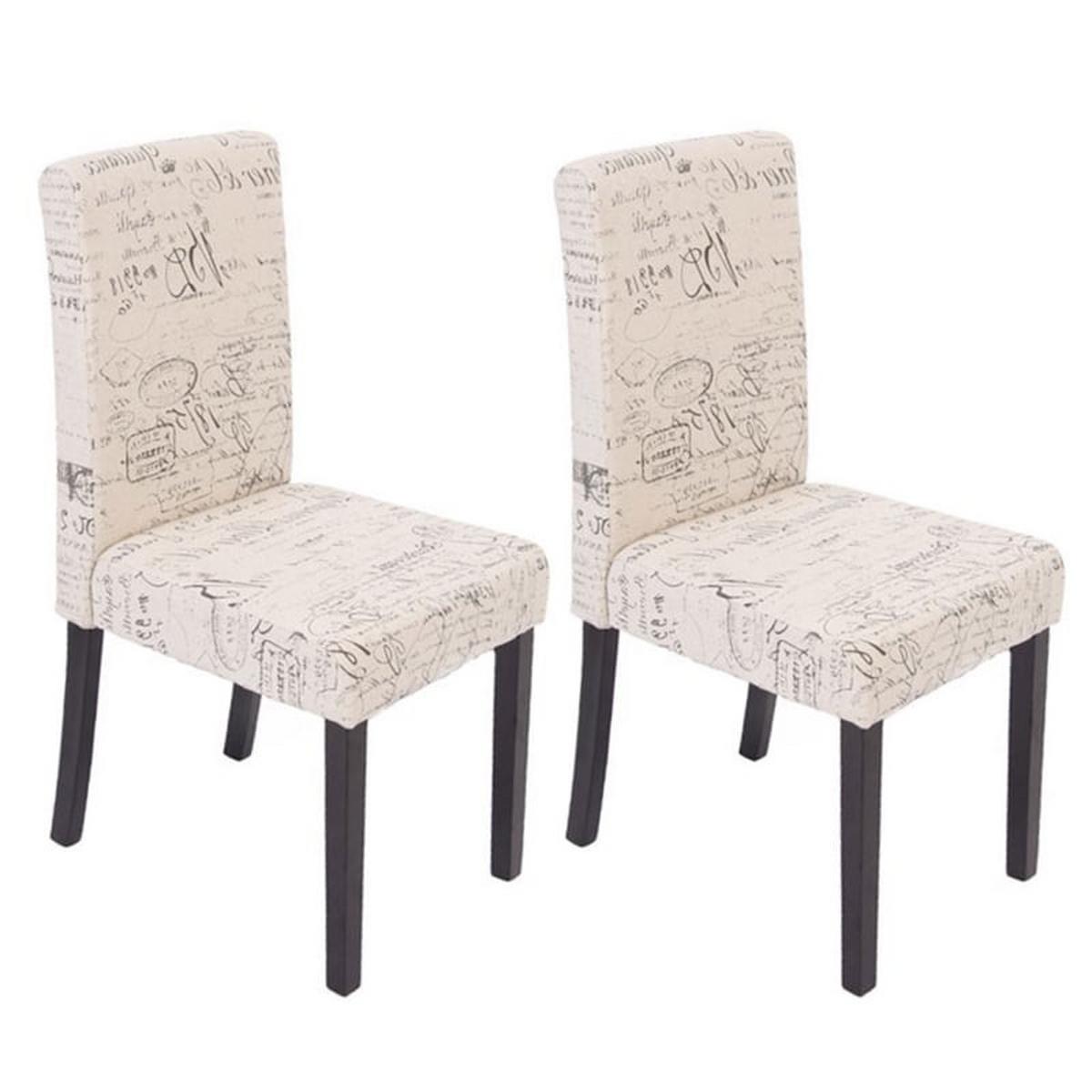 ESSZIMMERSTUHL Beige, Schwarz 2er-Set - Beige/Creme, Textil (43/90/56cm) - MCW