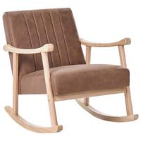SCHAUKELSESSEL Kunstleder Braun Leknes - Hellbraun, Kunststoff (63/78/96cm) - Beliani