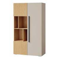 BÜCHERREGAL Largo mit 3 Türen und offenen Fächern, für Jugendzimmer, 90 cm, Kaschmir/Frühlings-Eiche - Kaschmir/Eichefarben, Holzwerkstoff (90/157/40cm) - Beautysofa
