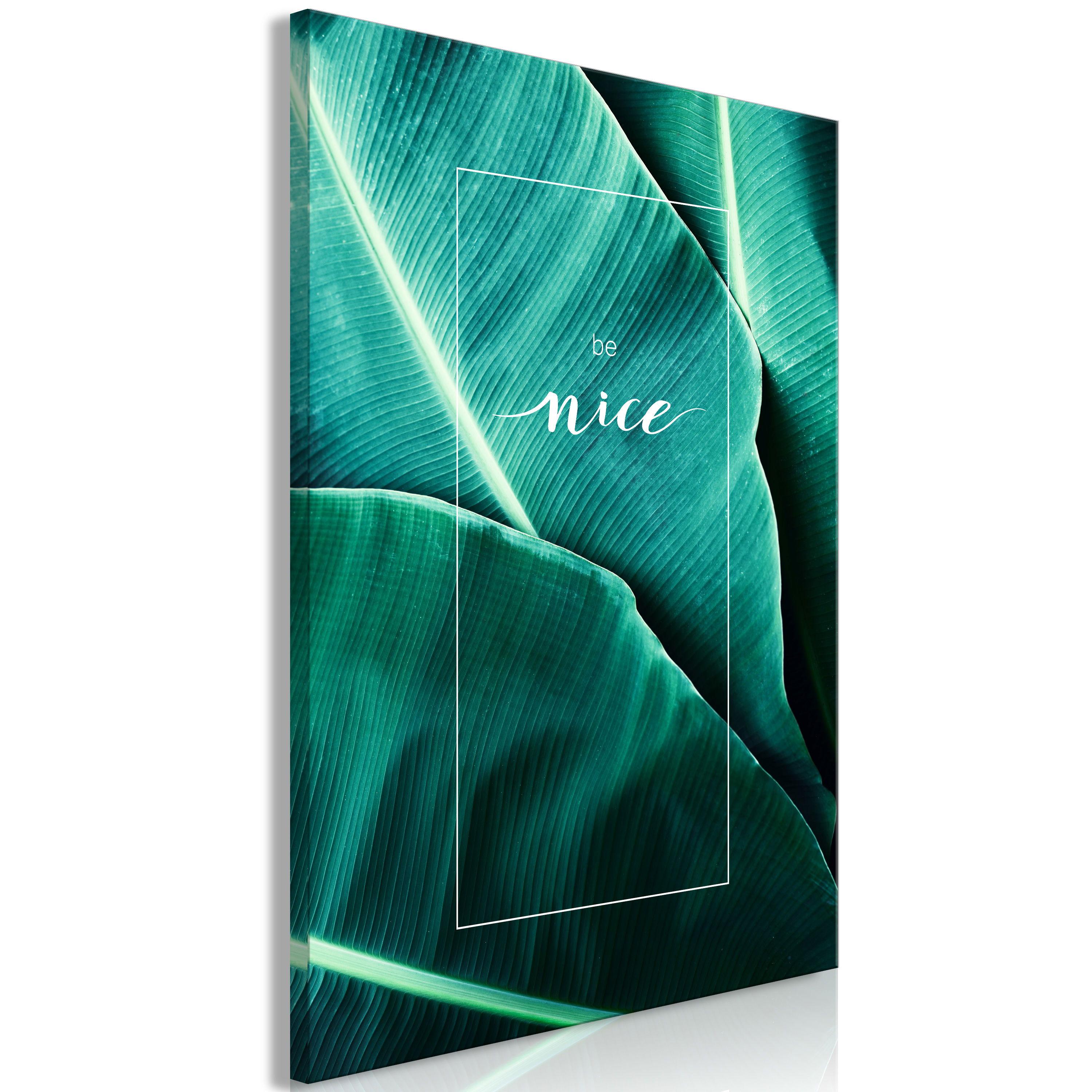 KUNSTDRUCK Grün 40/60 cm - Schwarz/Grün, Textil (40/60cm) - KUNSTLOFT