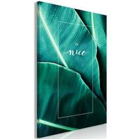KUNSTDRUCK Grün 40/60 cm - Schwarz/Grün, Textil (40/60cm) - KUNSTLOFT