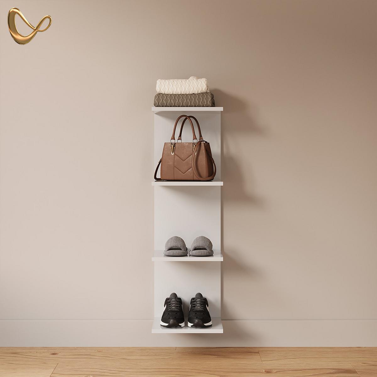 WANDREGAL Vesuvio Weiß 30 x 95 cm - Weiß, Holzwerkstoff (30/95/28cm) - Livinity®