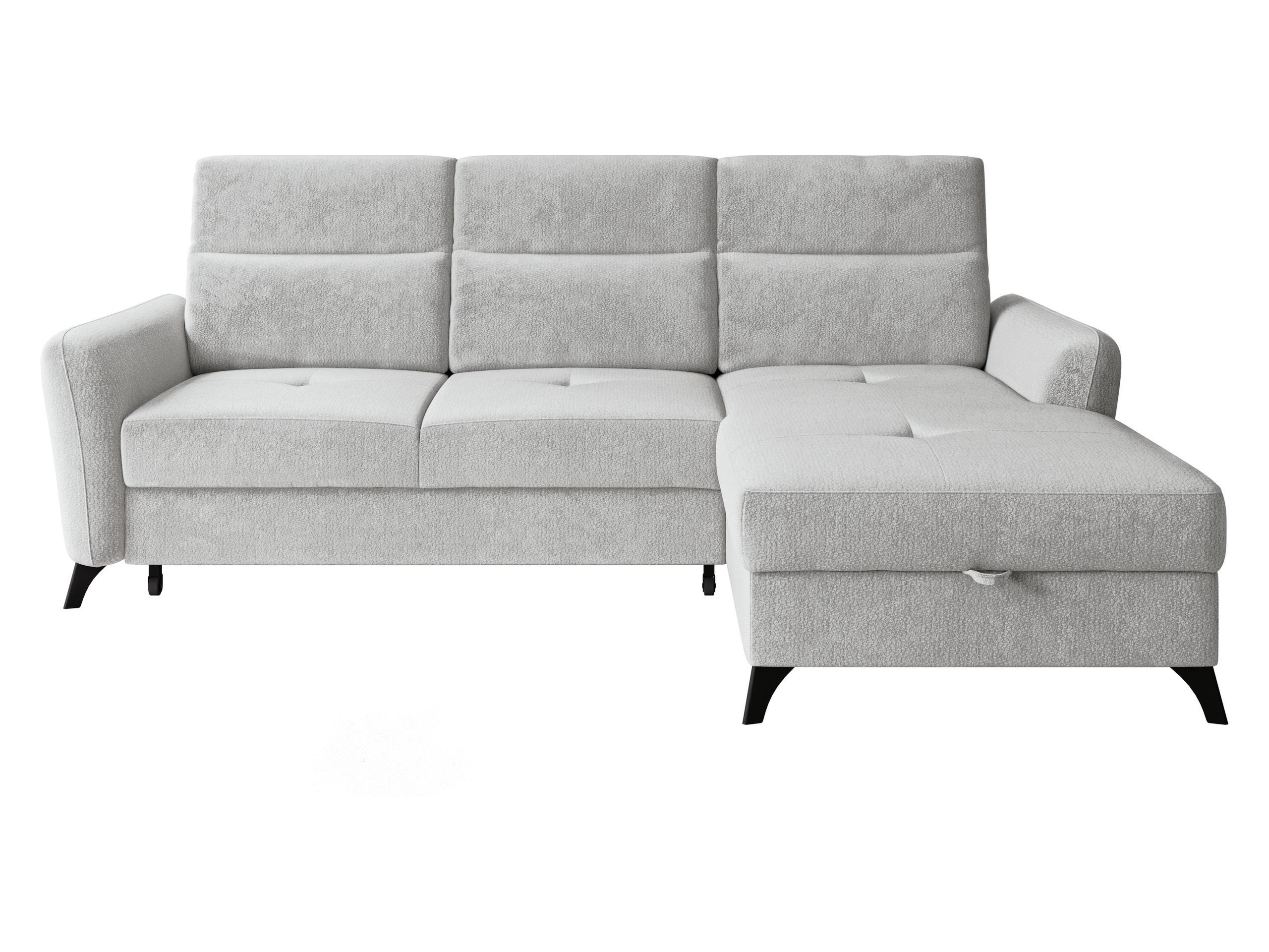 ECKSOFA Talia, Seite: Rechts 2R-LC - Hellgrau/Schwarz, Holz/Kunststoff (238/167cm) - MIRJAN24