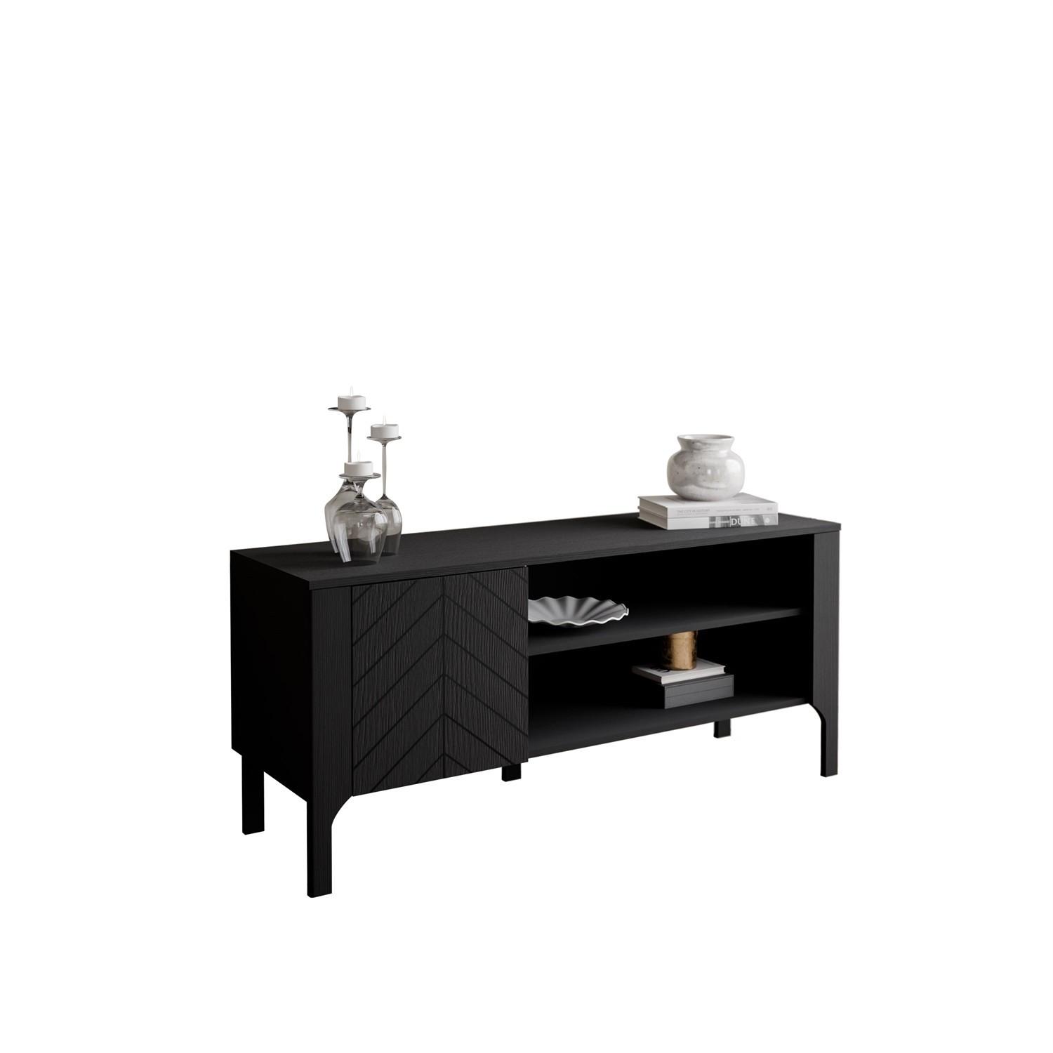 TV-SCHRANK LUMI 135 cm, Schwarz - Schwarz, Holzwerkstoff (135/57/41cm) - Lookway