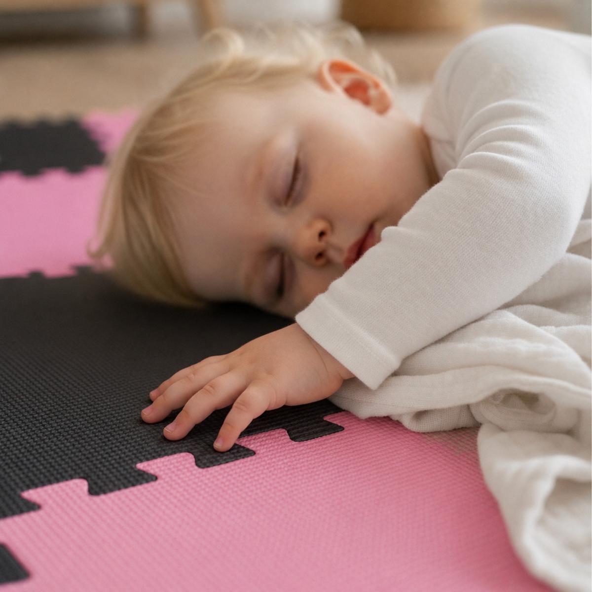 SPIELMATTE ab Null - 270/90 cm Puzzlematte Schwarz - Multicolor, Kunststoff (30/30cm) - Littletom