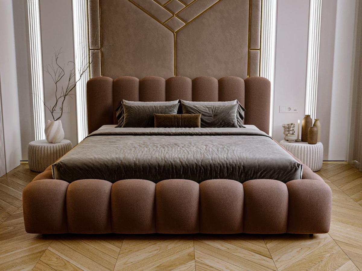 POLSTERBETT Averia 140x200 Braun - Braun, Textil (140/200cm) - Graingold
