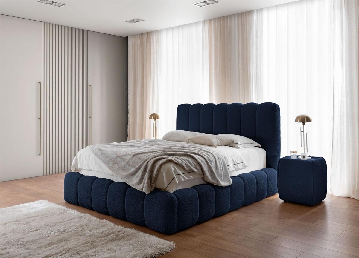 POLSTERBETT Carson In Catch Me Set.1 - Dunkelblau, Holzwerkstoff/Textil (160/200cm) - Fun Möbel