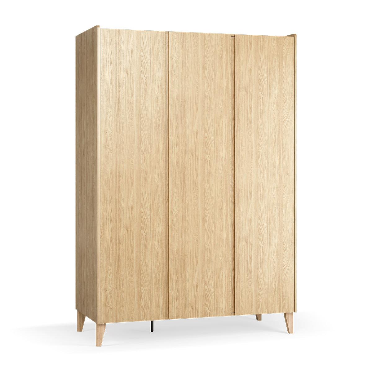 SCHRANK 3 Türen Muve Holz - Braun, Holzwerkstoff (139/204/60cm) - Petits-meubles
