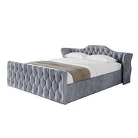POLSTERBETT mit Bettkasten, Fußteil und Lattenrost, Boxbett ohne Matratze - ZORAN-Z-V1 120x200 Grau - Grau, Holzwerkstoff/Textil (120/200cm) - ALTDECOR