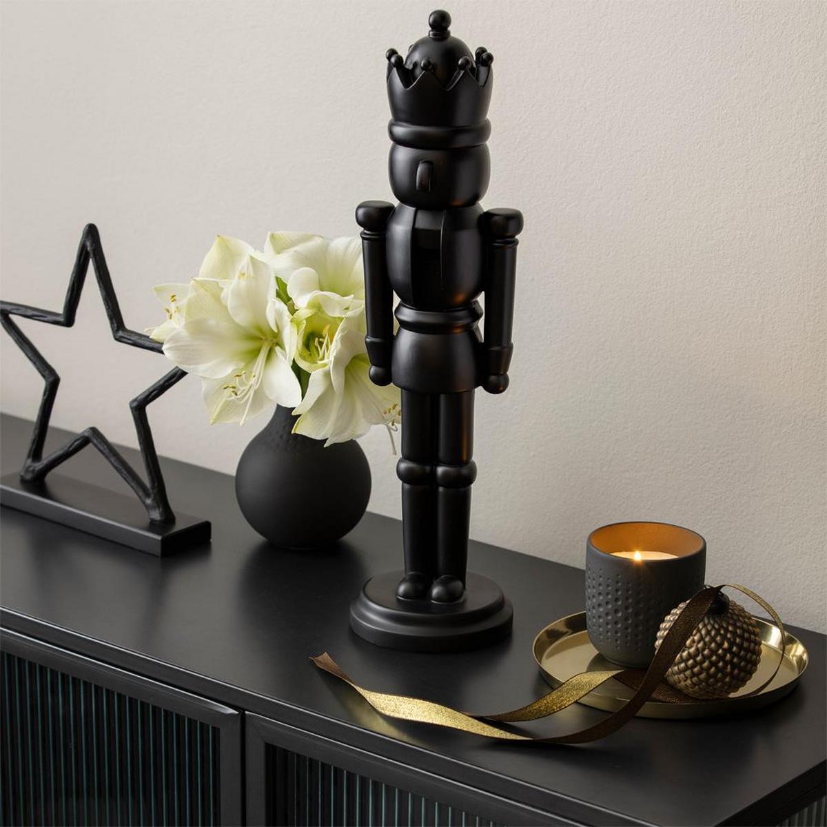 DEKO-NUSSKNACKER Christmas Chic schwarz 46,5 cm - Schwarz, Kunststoff (10.5/46.5/14.5cm) - Villeroy & Boch