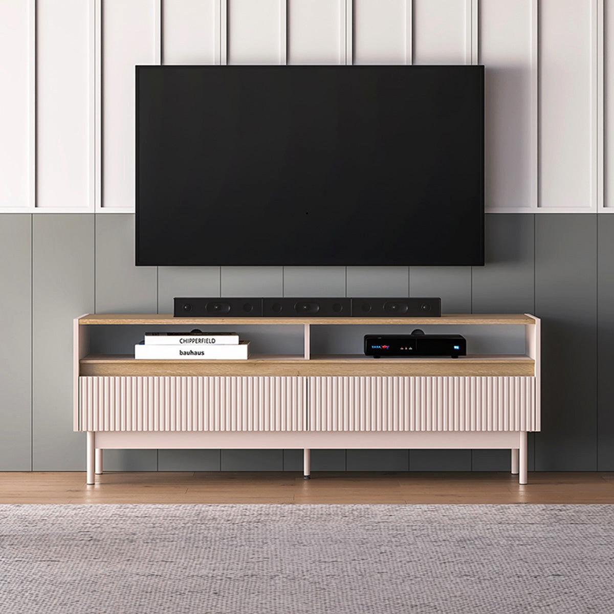 TV-MÖBEL Connie Kaschmir und Holz - Kaschmir, Holzwerkstoff (153.8/54.9/40cm) - Petits-meubles