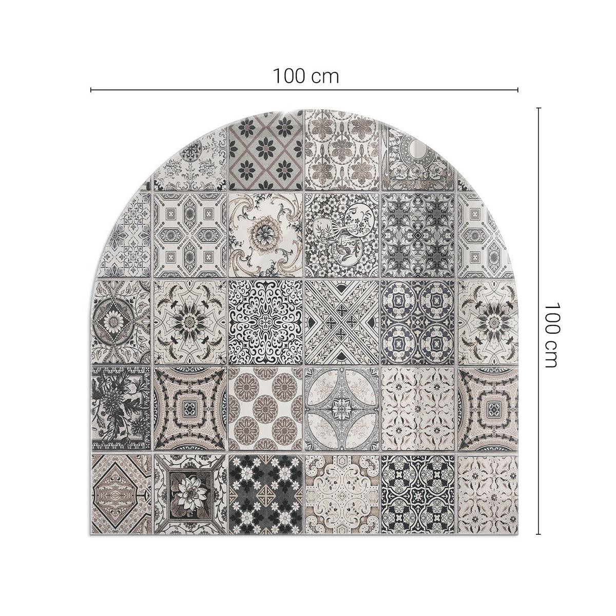 GLASPLATTE für Kamin 100x100 cm - Schwarz, Glas (100/100/0.4cm) - TULUP