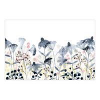 FOTOTAPETE Wildblumen Aquarell I 432/290 cm - Weiß, Papier (432/290cm) - Bilderwelten